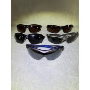 Unbranded Sunglasses Men OS Multi Sport Wrap Around Athletic 5 Pair Lot
